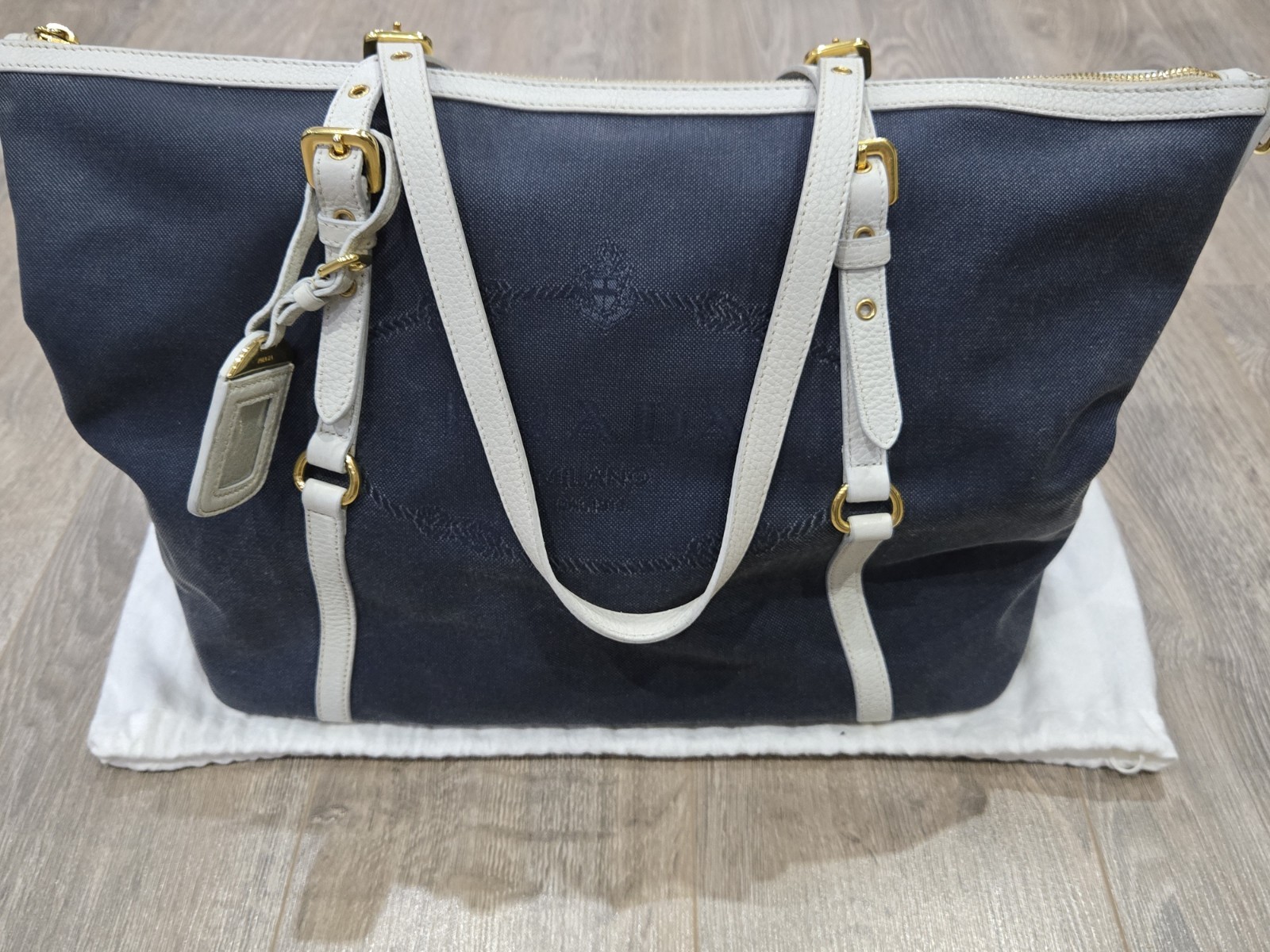 Rare Prada Demin Jacquard Bag image 3