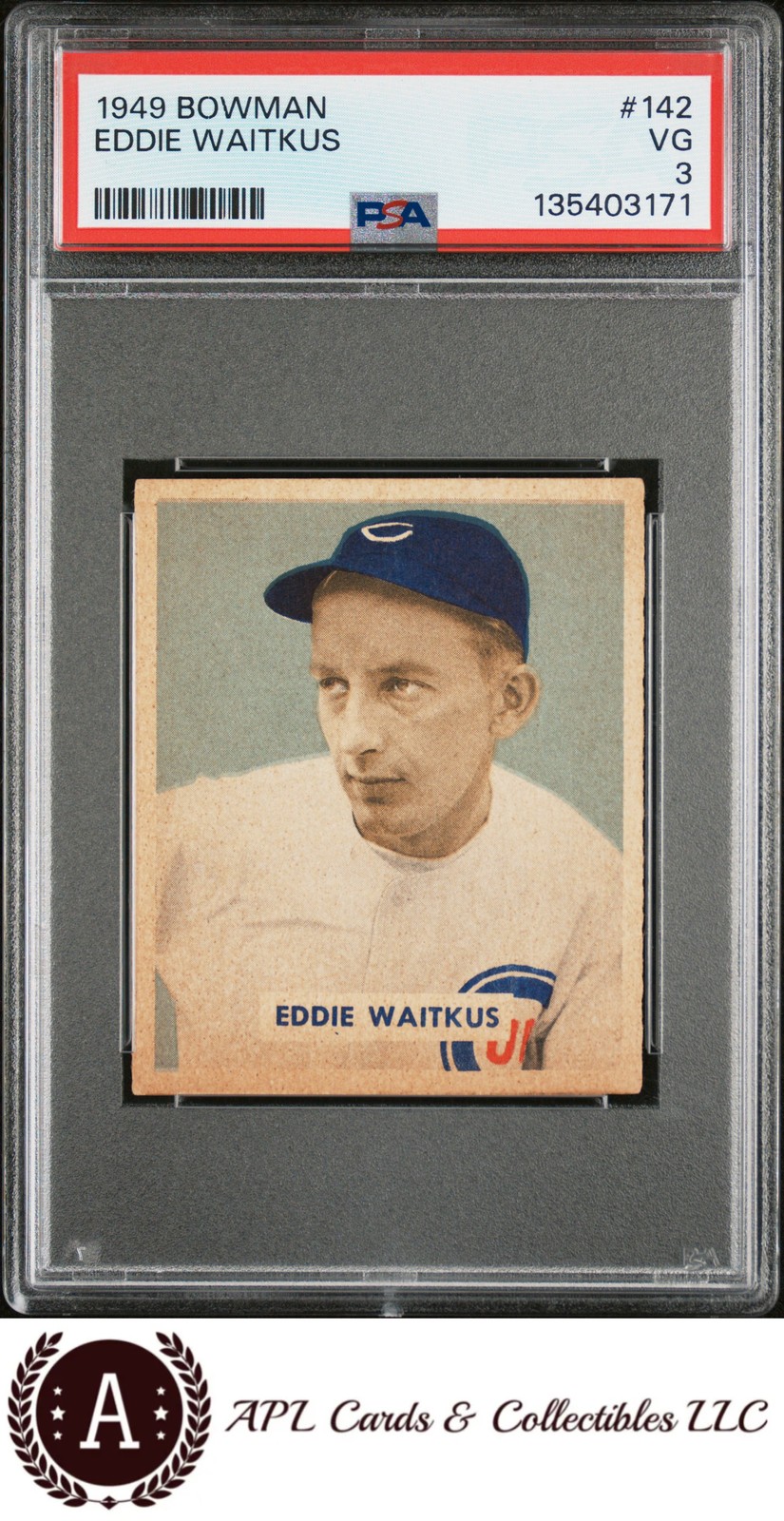 1949 Bowman #142 Eddie Waitkus PSA 3