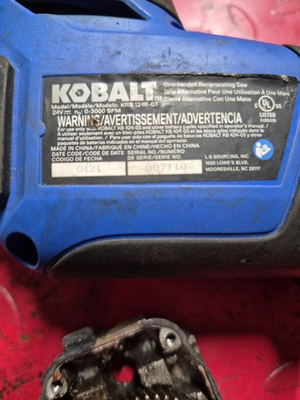 #ad Kobalt brushless sawsall Parts $15.00