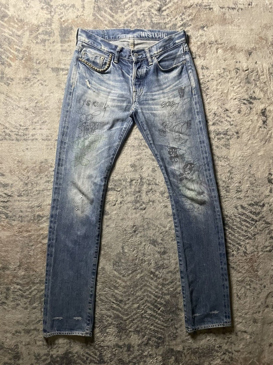 Skoloct Hysteric Glamour Studded Selvedge denim jeans | eBay