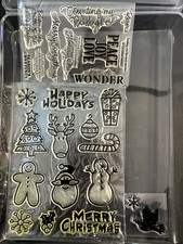  Lot of 35 Holiday Unmounted Rubber Stamps