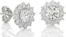 1/5 to 3/4 Carat Diamond Stud Earrings In 14k White or Yellow Gold (F-G,SI2-I1)