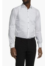 Brooks Brothers Formal Tuxedo Shirt Men 15.5-34 Slim Fit White French Cuff Pleat
