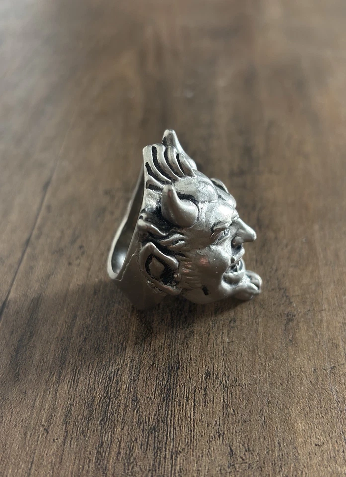 Anillo Cabeza Diablo Coop X Han Cholo Plata de Ley 925 Talla 10 Extremadamente Raro Foto 4 de 4