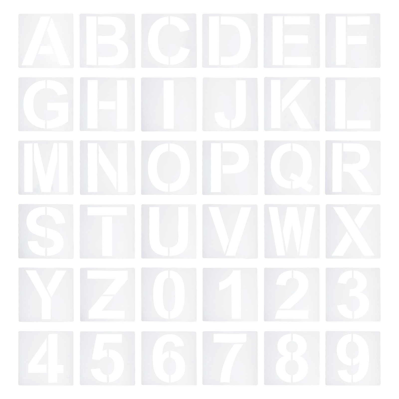 36Pack 9 Inch Letter Stencils Number Stencils Alphabet Templates Numbers Stencil