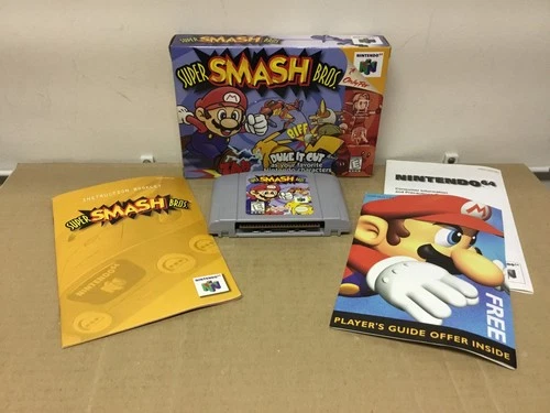 New ListingUsed Nintendo 64 Cartridge Super Smash Bros. w/ Box & Manual - Complete