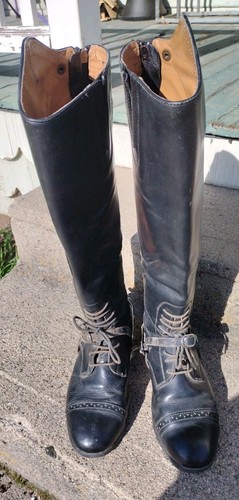 Devon Aire Camden Damengröße 8. Hohe Lederreitstiefel schwarz humane Sporen - Bild 21 von 22