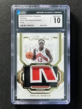 1/10 ≈1/1 ! 2022-23 Panini Flawless Pascal Siakam Patch Jersey Gold CGC 10 MINNT