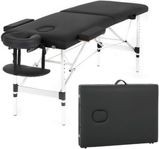 Portable Aluminium Massage Table - 24" Wide, Height Adjustable, Spa Bed
