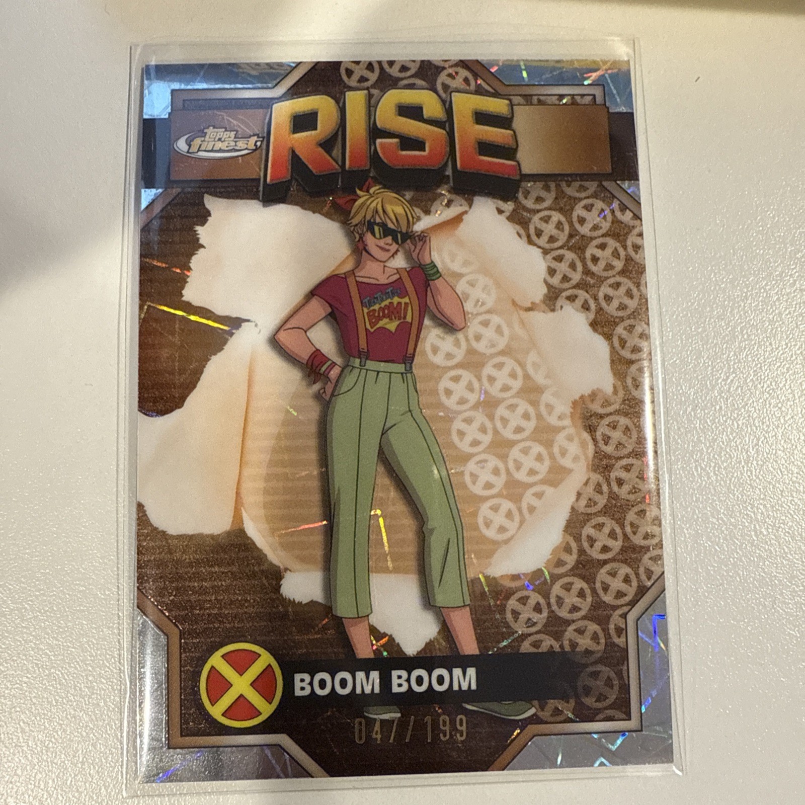 2025 Topps Finest X-Men '97 Common Boom Boom Laser Refractor /199 #30 Marvel