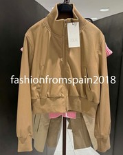 ZARA NEW WOMAN FAUX LEATHER BOMBER JACKET DARK CAMEL XS-XXL 8490/793/751