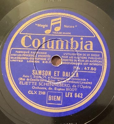 Eliette Schenneberg 78 Columbia LFX642: Samson et Dalila-Printemps qui commence