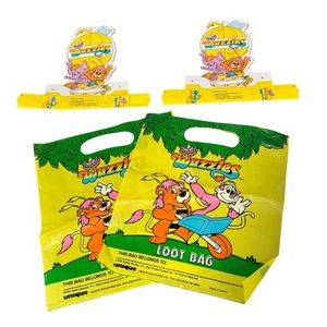 Vintage 1985 Wuzzles Loot Bags Unique Industries Yellow Kids Party Favors Lot