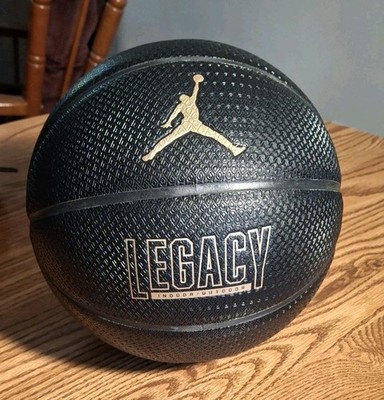 Nike Jordan Legacy 2.0 Basketball Size 7 29.5'' Black With Gold Color Trim