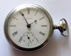 Antique Waltham Pocket Watch 18 size 7 jewels Silverode case for Parts-Repair