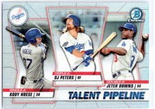 2020 Bowman #TP-LAD DJ Peters / Jeter Downs / Kody Hoese SN99  Talent Pipeline