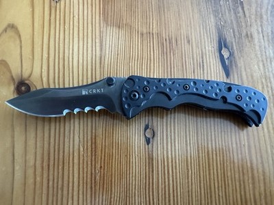 Black CRKT Columbia River Mini My Tighe 1093K By Brian Tighe Veff Serrations