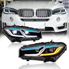 Led Headlights For Bmw X5 F15 X6 F16 14-18 Xenon Hid Adaptive Upgrade Headlamp
