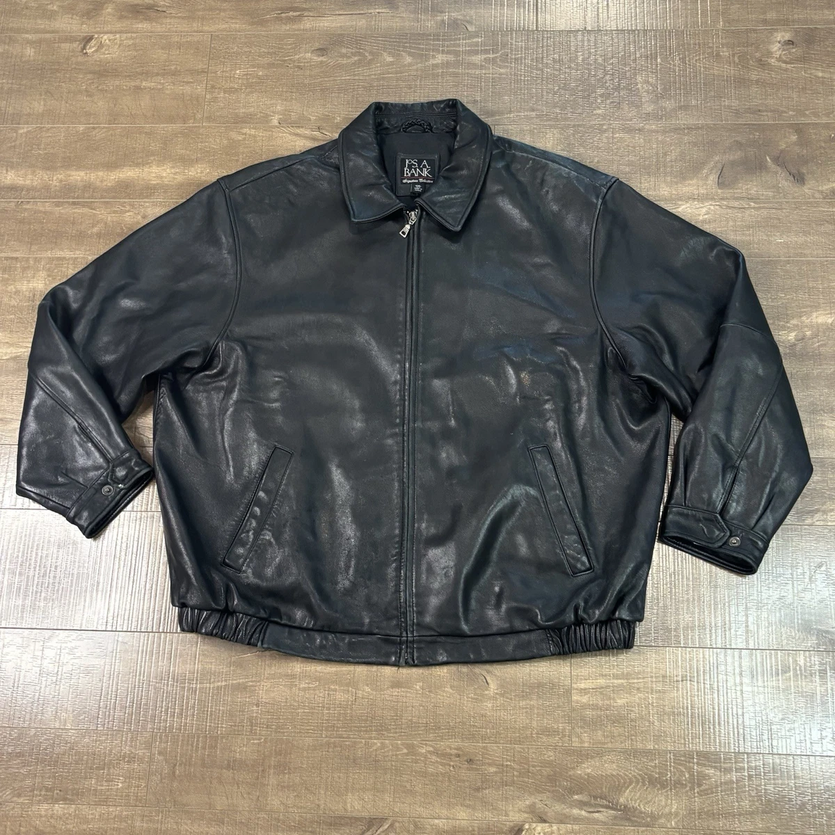 Jos. A. Bank Leather Outer Shell Black Coats, Jackets & Vests for