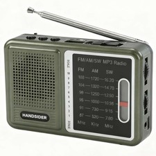 FM AM SW Transistor Radio with Rechargeable Battery, Music Player Version