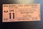 1972 Bloodrock And Cactus Concert Ticket Stub Morris Civic South Bend Indiana IN — photo 1