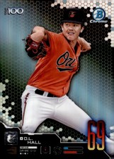 2019 Bowman Chrome Top 100 Prospects #69 D.L. Hall