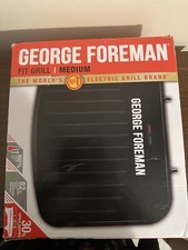 George Foreman Medium Fit Grill, Non-stick Health Grill, Compact Storage - 25810