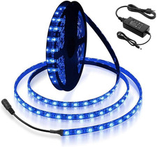 Alitove Blue Led Strip Lights 12v Waterproof 16.4ft 300 Leds 5050 Smd Led Flexib