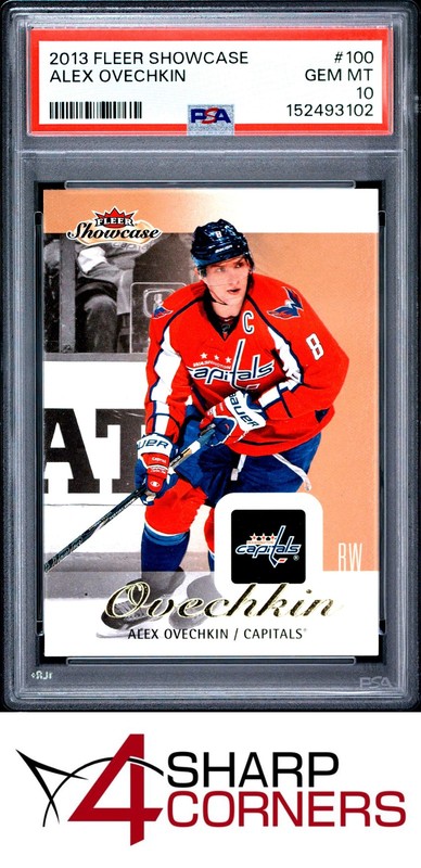 2013 FLEER SHOWCASE #100 ALEX OVECHKIN CAPITALS POP 4 PSA 10
