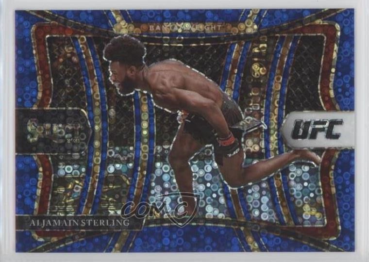 2021 Select UFC Premier Level Blue Disco Prizm 59/99 Aljamain Sterling #151 ms9