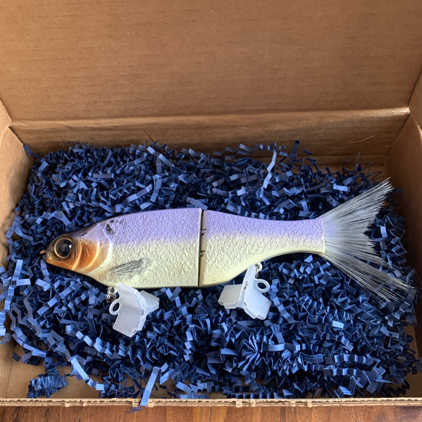 KGB Swimbaits Chad Shad TSG 9in Table Rock Bone Glidebait near mint lite use   - Image 2