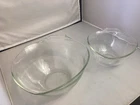 Vintage Pyrex Clear Glass Set Of 2 Measuring Mixing Bowls. 8 And 3 Cups