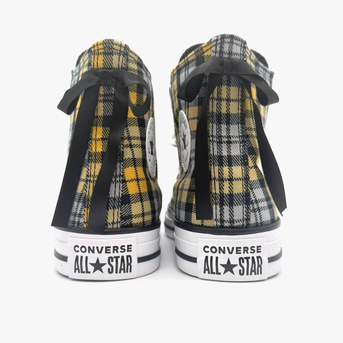 Converse Women's Size 6 Chuck Taylor All Star High-Top Sneakers Black Yellow thumbnail 5