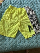 Vintage OP Ocean Pacific Shorts Beach Surf Skateboard 80s Yellow And Black Med