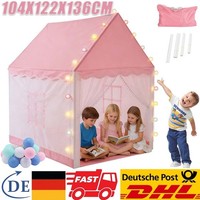 Kinderzelt Kinder Spielhaus Kinderbettzelt Prinzessin Indoor 104X122X136Cm Neu