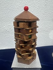Project Genius 3D Wooden Chinese Pagoda Puzzle - Maze Brainteaser for Ages 8 