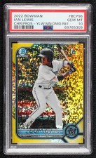 2022 Bowman Yellow Mini-Diamond Refractor 42/75 Ian Lewis PSA 10 GEM MT 7ba