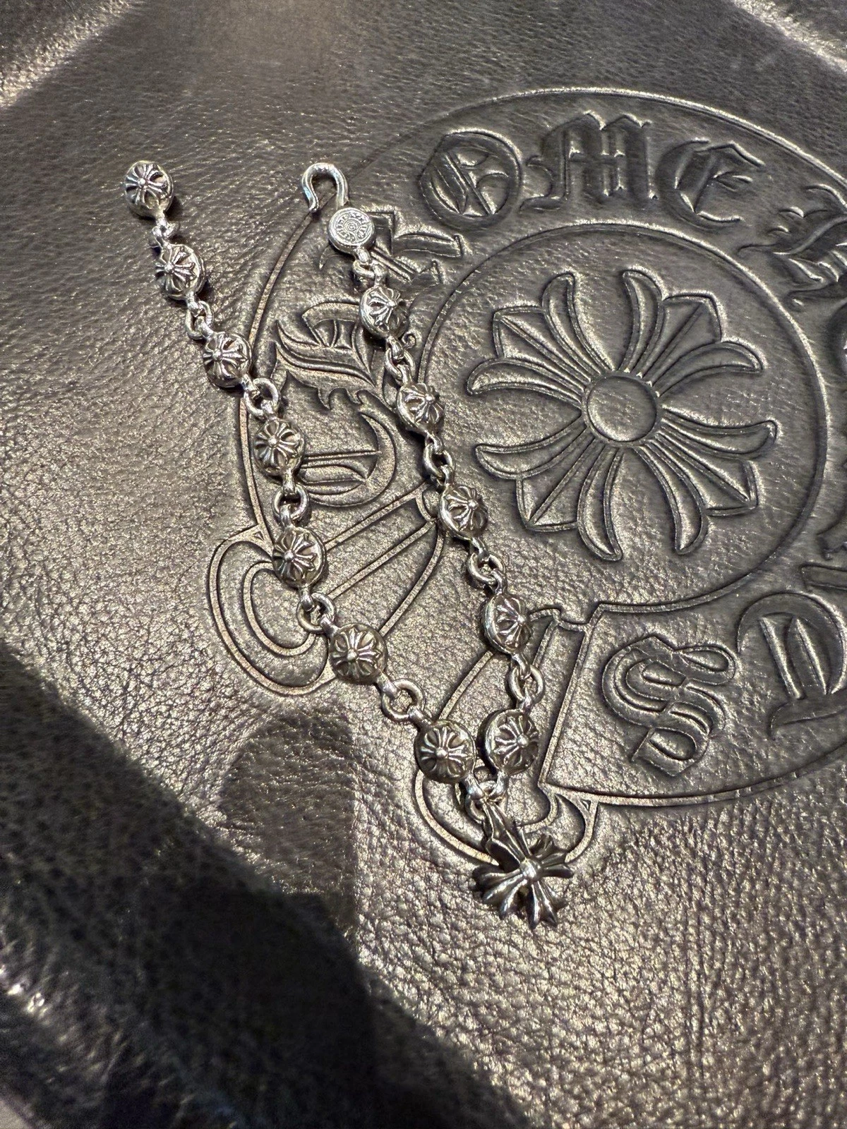 CHROME HEARTS bracciale stile cuori cromati 8 pollici