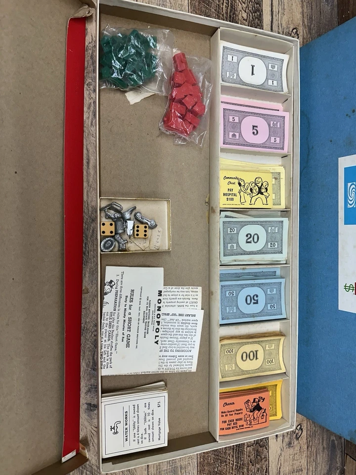 Parker Brothers Monopoly Juego 1961 Juego de Mesa 100% Completo  Foto 4 de 4