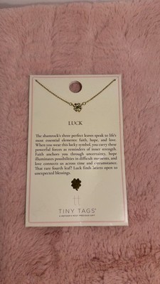Tiny Tags ''Luck'' Necklace | 14K Gold Ion Plated | NWT