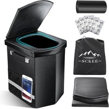 2026 Upgraded XL Portable Toilet for Adults,Tall Camping Toilet with Lid and ...