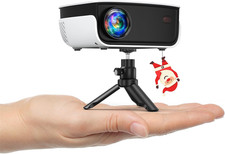 Mini Proiettore Portatile, Videoproiettore Full HD 1080P Supporto, Proiettore Su