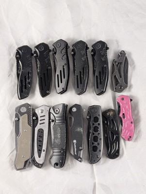Smith & Wesson Pocket Knives Lot of 13 Sideburn, Black Ops, Extreme Ops, Others