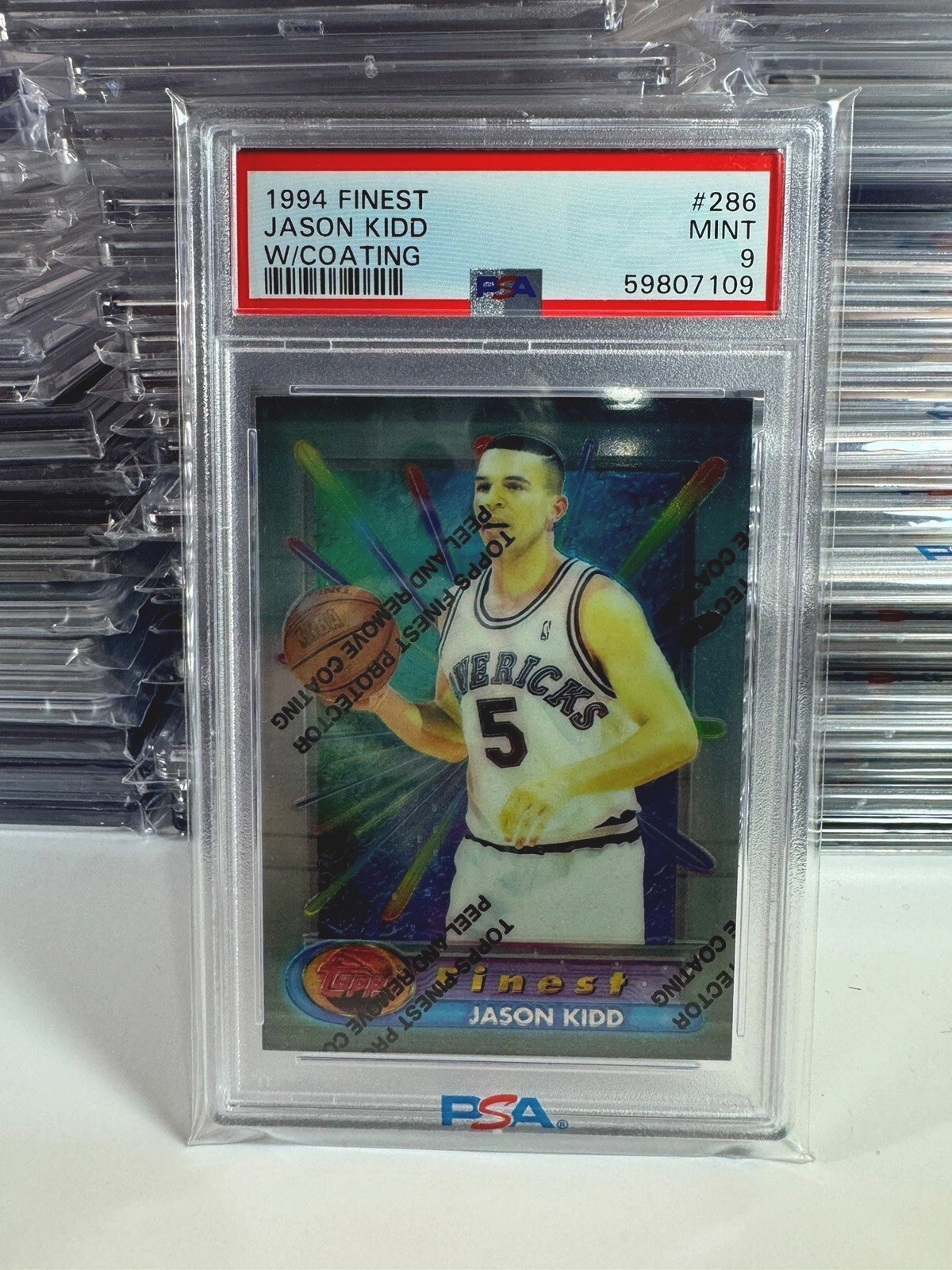 1994 Finest Jason Kidd ROOKIE #286💎🔥PSA9 W/ Coating!!