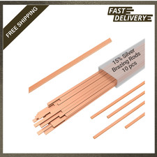 Silver Brazing Rods 15 Percent Silver BCuP-5 10 Sticks Flat Welding Rods for