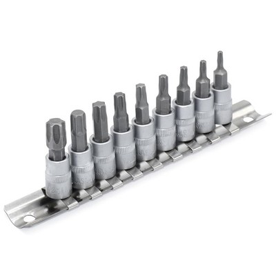 DAKCOS Bit-Einsatz Torx T-Profil T10-T50 Steckschlüssel Nuss Innenvierkant 1/4''