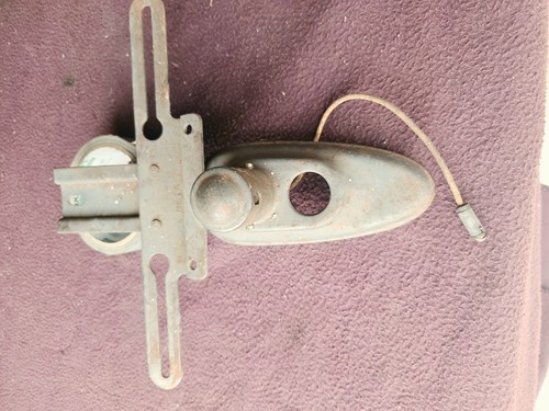 1939 Pontiac Rear License Plate Bracket Light Assembly BETA GUIDE Coupe Sedan