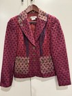 Kay Unger New York  burgundy purple geo Aztec Retail $280 Sz 2 — photo 1