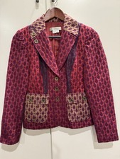 Kay Unger New York  burgundy purple geo Aztec Retail $280 Sz 2