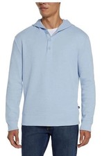 Gap Men's Henley Hoodie Size Medium Soft Chambray